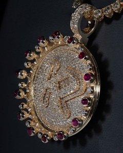 จี้เพชรโมอิส925หรูใส่ได้ทุกเพศจี้ฮิปฮอปประดับด้วยตัวอักษร K สำหรับเครื่องประดับผู้ชายและผู้หญิง - Product Image 5