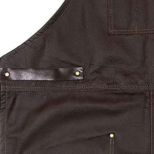 Hot Selling Unisex High Quality Genuine <b>Leather</b> Bib Kitchen <b>Aprons</b> Custom Made Quick Dry Heavy Duty Working <b>Leather</b> <b>Aprons</b> Sale - Product Image 6