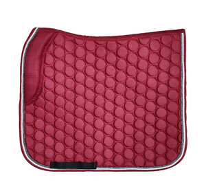 Manta de Silla de Montar Acolchada de Color Rosa Suave para Doma Clásica con Soporte Alto Contorneado y Correa de Cincha - Product Image 3