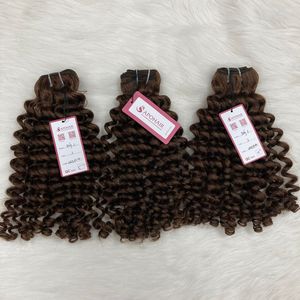 Máquina de extensiones de cabello humano vietnamita Virgen sin procesar, cutícula de doble trama alineada, marrón, sin enredos, sin derramamiento, 100g, grado 8A-12A - Product Image 2