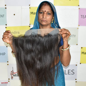 ผมแท้ธรรมชาติ 100%  จัดเรียงเกล็ดผมอย่างดี สีธรรมชาติ  13*4  แบบตรง  แบบลอนลึก  ผมอินเดียแท้จากวัด  ไม่ผ่านการแปรรูป - Product Image 2