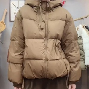 Chaqueta de algodón de invierno para mujer, nuevo estilo, versión coreana, chaqueta holgada con capucha, cuello levantado, transpirable, nailon estampado a la moda - Product Image 5