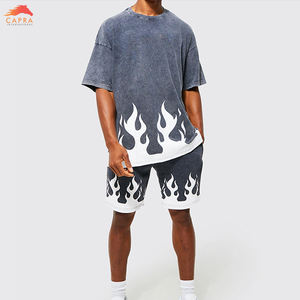 Venta al por mayor de fábrica de alta calidad lavado con ácido 180gsm espacios en blanco de algodón logotipo personalizado liso cuello redondo Camiseta - Product Image 6