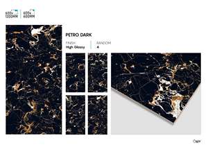 Carreaux en porcelaine à haute brillance 600x1200mm Finition polie de qualité supérieure Carreaux de sol et de mur pour les intérieurs modernes de luxe - Product Image 3