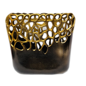 Jarrón de Flores de Aluminio Atiqco, Diseño Feng Shui para Decoración de Mesa de Pascua, Decoración Elegante para el Hogar u Oficina - Product Image 5