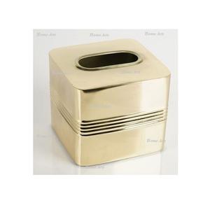 Latest Design Gold <b>Color</b> <b>Tissue</b> Napkin Box Square Shape Medium Size <b>Tissue</b> <b>Paper</b> Box for Wholesale Supplier - Product Image 3