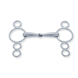 Dutch Gag Bit Ring Snaffle Bit Rose White And Gold Color Horse Bits Venta al por mayor Precio muy bajo - Product Image 3