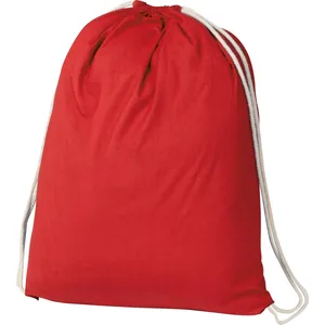 Sac de sport en coton tissé avec touche personnalisée - Sacs à cordon promotionnels - Product Image 4