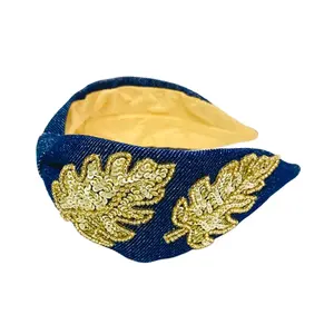 Wholesale Price Good Quality Hand Embroidered Hair Accessories Knotted Style Headbands/ Hair Bands from Indian Supplier