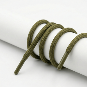 Cordon tressé ciré personnalisé Shengqier avec embouts en caoutchouc colorés |   100% polyester, luxe, écologique, diamètre 5 mm, longueur 90-180 cm - Product Image 5