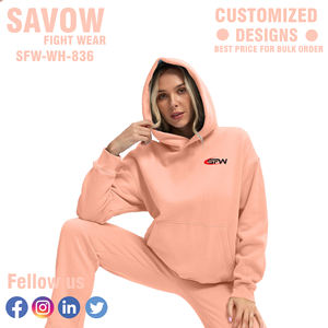 Sudaderas con capucha para mujer, venta al por mayor, Jersey de algodón de gran tamaño, sudaderas recortadas, ropa de calle con capucha, chaquetas de lana, ropa informal de invierno - Product Image 4