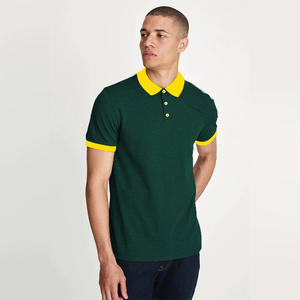 Polo con logotipo personalizado, Camiseta 100% de algodón tejido con botones, cuello, transpirable, antiapilación - Product Image 1