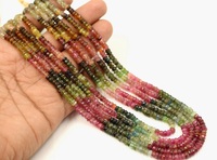 Collier de mode multi-tourmaline Accessoire chic et élégant Collier de perles rondelle à facettes en tourmaline