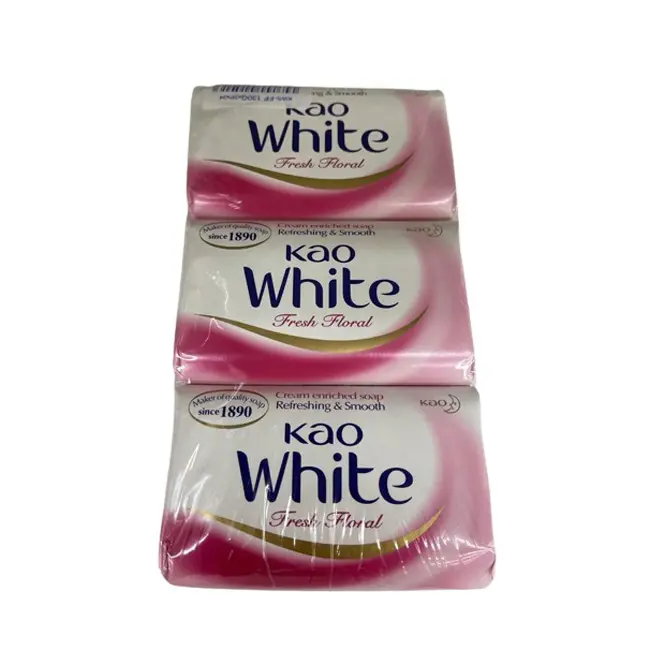 Malaysia Top Wholesales Supplier Kao White Floral Fragrance Regular Size Toilet Quality Soap With Mild, Rich & Creamy Lather