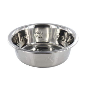 Cuenco para mascotas de acero inoxidable respetuoso con el medio ambiente, diseño sólido para gatos y perros - Product Image 1