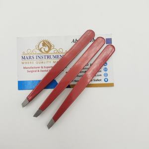 Pince à sourcils coudée professionnelle en acier inoxydable de haute qualité Logo personnalisé durable pour les cils cils - Product Image 5