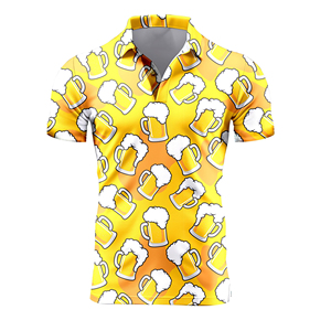 Camisa de golf antiarrugas de calidad superior 100% algodón poliéster Jersey patrón sólido para impresión de sublimación completa para camisa Polo - Product Image 4