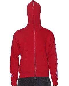 Ropa de calle de alta calidad, Sudadera con capucha y cremallera de corte regular de peso pesado, talla grande, Unisex, bordado, logotipo personalizado ecológico, cremallera completa - Product Image 1