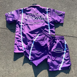 Conjunto de Ropa de Dos Piezas para Hombre de Verano, Personalizado OEM, con Logotipo Personalizado, 100% Algodón, Transpirable, Camisetas y Pantalones Cortos - Product Image 6