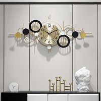 Horloge murale au design moderne, géométrique, abstrait, multicolore et métallique, idéale pour chambre à coucher, salon, anniversaire de mariage, occasion spéciale