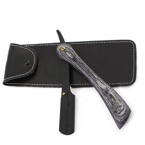 Rasoir à gorge à coupe droite de style vintage SHAVETTE RASOI manche en bois lame en acier inoxydable rasage humide Salons de coiffure - Product Image 5