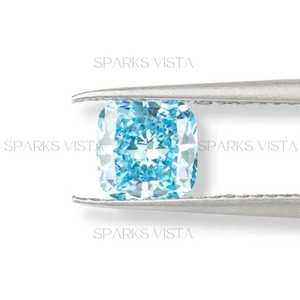 Diamant CVD fantaisie sur mesure cultivé en laboratoire, certifié IGI, taille coussin pour bijoux, divers poids et formes, couleur SPARKS VISTA D - Product Image 3