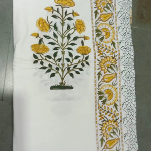 Nappe rectangulaire lavable pour événements, repas, Thanksgiving, nappe en coton multicolore imprimée à la main de qualité supérieure - Product Image 1