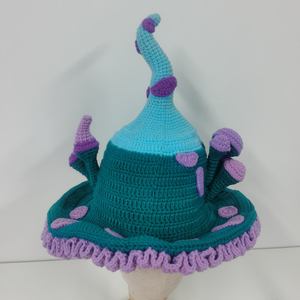 Unisex Adult 100% Cotton Acrylic Fiber <b>Bucket</b> <b>Hat</b> Hand Embroidered <b>Mushroom</b> Design Sizes 43cm-59cm - Product Image 1
