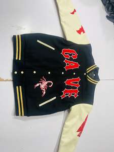 2025 nueva chaqueta personalizada de manga larga bordada Streetwear Letterman Varsity para hombres - Product Image 5