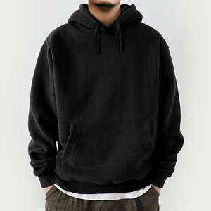 Vente en gros Sweat-shirt à capuche surdimensionné en éponge française personnalisé Sweat-shirt à capuche imprimé bouffant à broderie essentielle pour hommes - Product Image 3