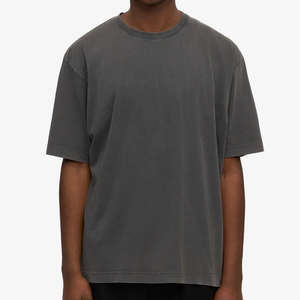 Camiseta de Hombre de Lona de Secado Rápido Ecológica con Logotipo Personalizado, 100% Algodón, Corte Holgado, Estilo Urbano, Gimnasio, Estampada, Lavada al Ácido - Product Image 2