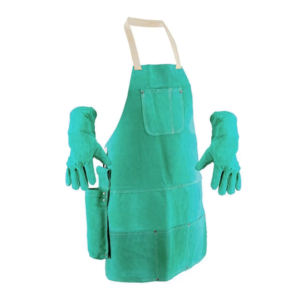 Delantal de trabajo de seguridad Industrial de cuero partido, de piel de vaca, hecho a mano, personalizado, resistente al fuego, babero, pesado, para barbacoa - Product Image 3