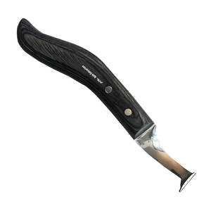 Cuchillo para Cascos de Acero Inoxidable Superafilado con Mango de Madera, Herramienta de Herrador Reutilizable para un Fácil Recorte y Herraje de Cascos de Caballos - Product Image 3