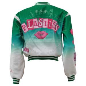 Chaqueta universitaria de invierno estilo bombardero vintage transpirable con bordado de chenilla de lana por sublimación Fl con logotipo personalizado de talla grande para hombre - Product Image 6