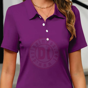 Camiseta de Algodón Estampada de Talla Grande para Mujer, Camiseta Clásica de Manga Corta con Cuello Redondo, Informal, de Mezcla de Algodón - Product Image 4