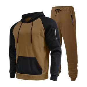 Survêtement multicolore de haute qualité 100% coton lourd GSM respirant confortable saison d'hiver 2 pièces Logo personnalisé pour hommes - Product Image 1