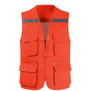 Gilet de sécurité réfléchissant haute visibilité en maille bleu marine de la meilleure qualité - Product Image 6