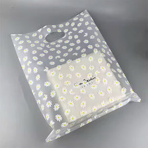 Bolsa de plástico troquelada transparente LDPE/HDPE de marca personalizada, materiales reciclados, impresión de huecograbado para uso en tienda de supermercado - Product Image 5