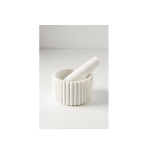 Molinillo de mortero de mármol Natural, herramienta de molienda de hierbas y especias, conjunto de mortero y cardo, gran oferta - Product Image 1