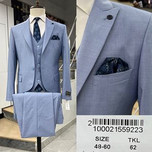 Traje de hombre de estilo clásico 80% lana 20% poliéster ajustado para todas las ocasiones de negocios - Product Image 2