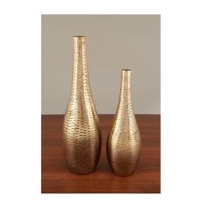 Vase à fleurs en métal aluminium de luxe moderne Design texturé élégant Top-Trending Home Decor pour table de mariage pour chambre à coucher - Product Image 5