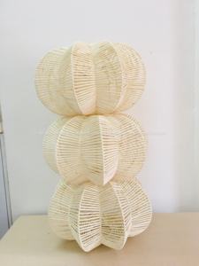 Vente en gros d'abat-jour moderne en rotin transparent vintage en osier de haute qualité fait à la main suspension en bois taille personnalisée - Product Image 5