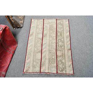 Alfombra Vintage, Alfombra Turca de 2x3.1 pies, Alfombra de Lana con Diseño de Camuflaje Gris - Product Image 1