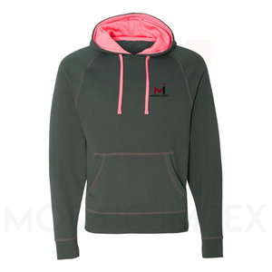 Mosaic Impex alta calidad gris oscuro y Rosa contraste ropa casual con capucha peso pesado y cálido sudaderas con capucha de gran tamaño para hombres - Product Image 1