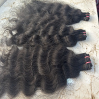 Arrow Hair Exporters propose des mèches de cheveux naturels vierges, ondulées en vagues profondes, à double trame, Remy, cheveux humains indiens bruts, 100g, Tamil