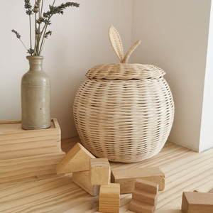 Cestas de mimbre baratas bebé niño niños mejor regalo otro estilo pera fruta en forma de ratán hecho a mano tejido cesta de almacenamiento - Product Image 5