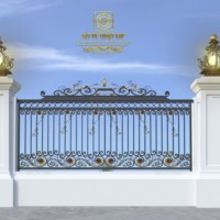 Clôture de sécurité de luxe en fer forgé KHP, modélisation 3D, pour villas et maisons en Australie, étanche, écologique, antivol, anti-escalade, finition poudrée