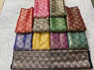 Luxe exquis tissé à la main Jacquard tricoté 100% pure soie brocart tissu bio haut de gamme mode pour garçons filles robe de mariée - Product Image 3