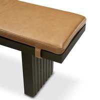 Ensemble de salle à manger moderne en bois massif 6 pièces pour hôtels, table et bancs durables et écologiques avec finition noire mate