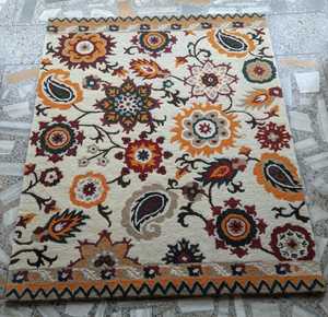 พรมปูพื้นขนสัตว์แบบทำมือดีไซน์ทันสมัยขนาดและสีแบบดั้งเดิมทำมือปรับแต่งได้โลโก้สวยงาม - Product Image 1